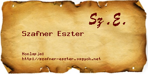 Szafner Eszter névjegykártya